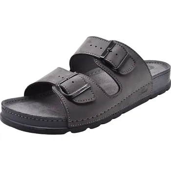 Pánské pantofle Pánské zdravotní pantofle kožené SANTÉ 211-12-62 černá vel. 46