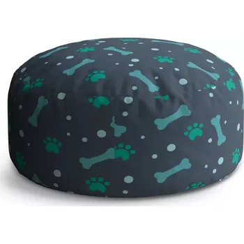 Sedací pytel Kulatý taburet Circle Kostičky: 38x48 cm - Sablio