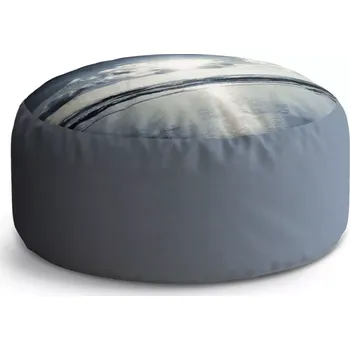Sedací pytel Kulatý taburet Circle Pohled na moře: 38x48 cm - Sablio