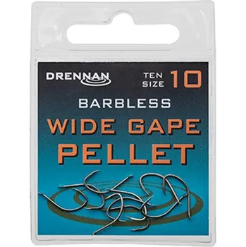 Rybářský háček Drennan háčky bez protihrotu Wide Gape Pellet Barbless vel. 12