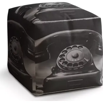 Taburet Taburet Kostka Starý telefon: 40x40x40 cm - Sablio