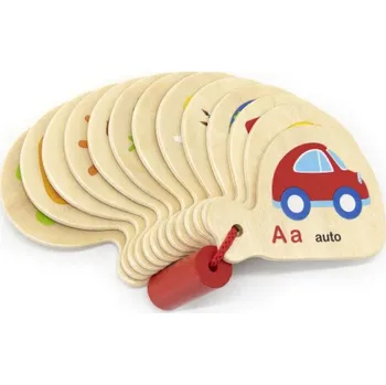 Dřevěná hračka Dřevěná knížka pro nejmenší český jazyk