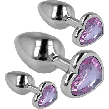 Anální šperk LOLO nerezové anální kolíky v sadě velikosti S, M, L