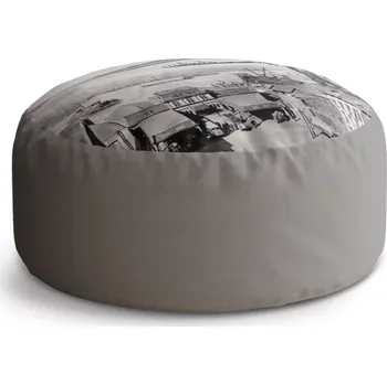 Sedací pytel Kulatý taburet Circle Stavba mostu: 38x48 cm - Sablio