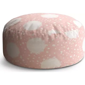 Sedací pytel Kulatý taburet Circle Bílé fleky: 38x48 cm - Sablio