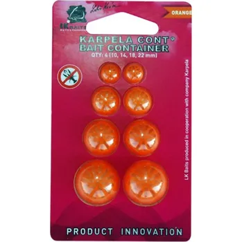 Boilies LK Baits Karpela Cont se zářezy - oranžová (orange)