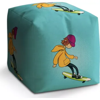 Taburet Taburet Kostka Skejťák: 40x40x40 cm - Sablio