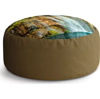 Sedací pytel Kulatý taburet Circle Vodopád 2: 38x48 cm - Sablio