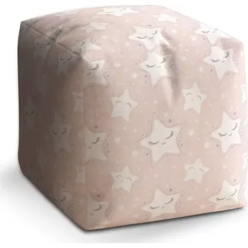 Taburet Taburet Kostka Spící hvězdičky: 40x40x40 cm - Sablio