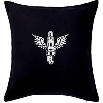 Polštář Zapalovací svíčka - Polštář 50x50 - 50x50 - Pouze potah ( Černá )