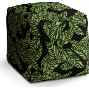 Taburet Taburet Kostka Abstrakce listů: 40x40x40 cm - Sablio