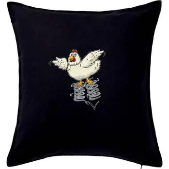 Polštář Slepice na perkách - Polštář 50x50 - 50x50 - Pouze potah ( Černá )