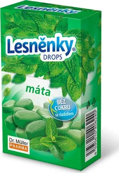 Bonbon Dr. Müller Pharma Lesněnky drops máta 38 g