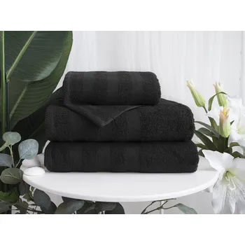 Ručník XPOSE® Froté ručník DEVON - černý 50x90 cm, Froté + Prodloužená možnost vrácení zboží do 50 dnů
