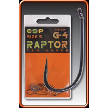 Rybářský háček ESP háčky Raptor G4 vel. 4, 10 ks