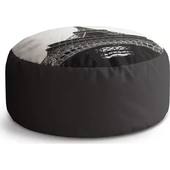 Sedací pytel Kulatý taburet Circle Eiffel Tower 4: 38x48 cm - Sablio