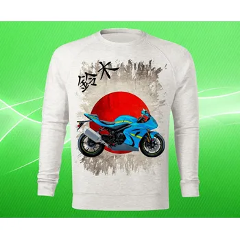 Pánská mikina mikina SUZUKI GSX-R1000RA pánská XXL (mikina s motorkou světle šedý melír )