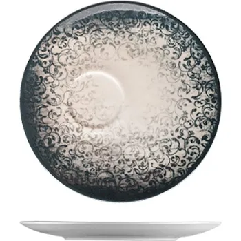 Suisse Langenthal | Podšálek excentrický k šálkům, s dekorem, 16 cm, Vintage