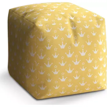 Taburet Taburet Kostka Princeznovské korunky: 40x40x40 cm - Sablio