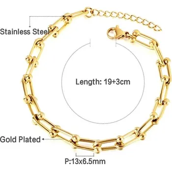 Náramek Elegantní dámský náramek z chirurgické oceli - 76G