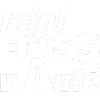 Samolepicí dekorace na vozidlo Mini Boss v autě samolepka na auto - růžová světlá / 10x9 cm