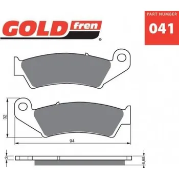 Brzda pro motocykl Přední brzdové destičky Goldfren Yamaha WR 250 R 2008-2018 směs S3