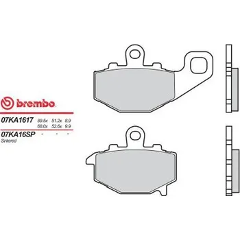 Motodíl Zadní brzdové destičky Brembo Kawasaki 650 R NINJA LEFT CALIPER 2006 - směs 17