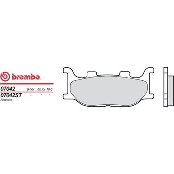 Motodíl Přední brzdové destičky Brembo Yamaha 500 T MAX BLACK MAX 2006 - 2007 směs XS