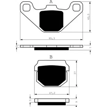 Auto-moto Přední brzdové destičky Goldfren Kawasaki KMX 125 1986-1998 směs S3