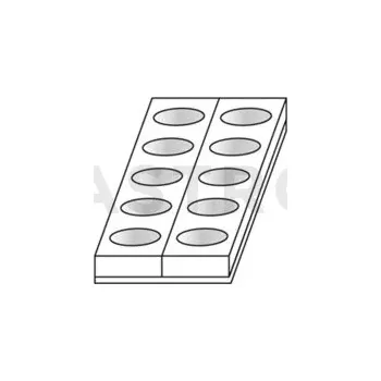 Výrobník cukrové vaty Forma na kulaté minidezerty - 10 ks x 65x40 mm - MONOP.A001 | MARTELLATO, Monoportions & Mignon