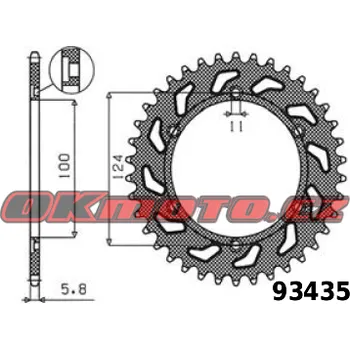 Řetězová sada pro motocykl SUNSTAR (Japonsko) Kalená rozeta SUNSTAR - Ducati Monster 900, 900ccm - 93-98