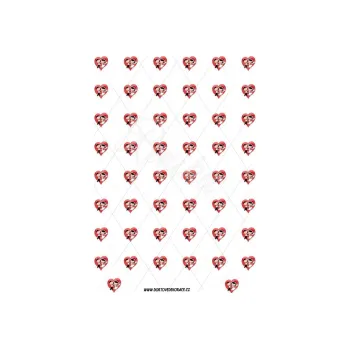 Jedlá dekorace na dort SRDCE A TANEC s173