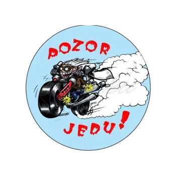 Jedlá dekorace na dort POZOR JEDU, VARIANTA Jedlý papír 598