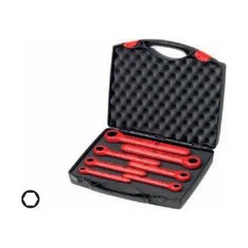 Ruční nářadí WIHA Sada izolovaných očkových klíčů s ráčnou 5589NK7, 7dílná 33181