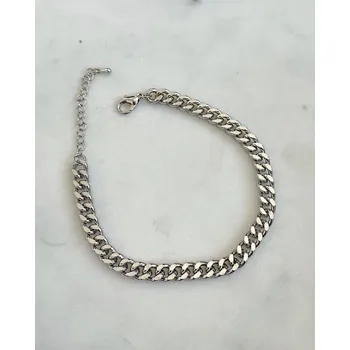 Náramek Fame Accessories Kotníkový náramek Silver Bold Chain