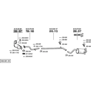 Výfuková trubka výfuková trubka přední Bosal 750-165