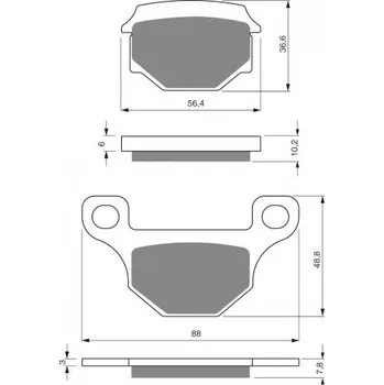 Motodíl Zadní brzdové destičky Goldfren Rieju Marathon 125 2008-2012 směs AD