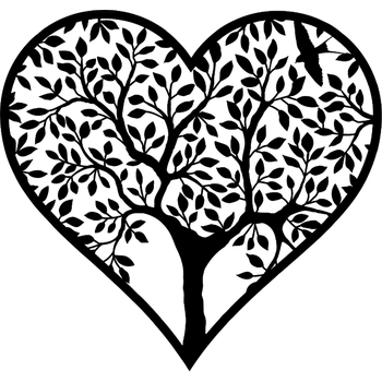 Odstranitelné tetování Strom v srdci - nalepovací tetování