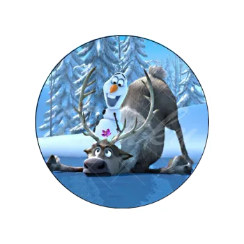 Jedlá dekorace na dort OLAF A SVEN, VARIANTA Jedlý papír 439