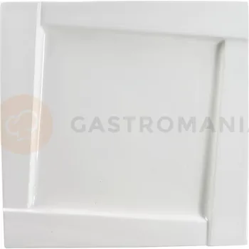 Talíř Porcelánový hranatý mělký talíř 31 x 31 cm | AMBITION, Kubiko