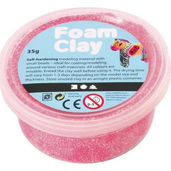 Výtvárné potřeby Creative Samotvrdnoucí modelovací pěnová hmota Foam Clay NEON RŮŽOVÁ