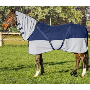 Deka pro koně Akční odpocovací deka Busse -COMFORT PLUS- - Tmavě modrá/Šedá - 165cm