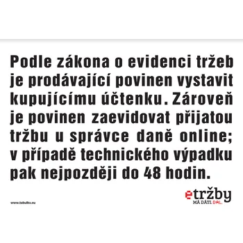 Označení EET – plast A4 (297x210 mm)
