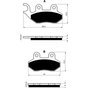 Brzda pro motocykl Přední brzdové destičky Goldfren SYM Red Devil 50 1997-2009 směs S3