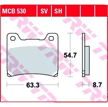 Brzda pro motocykl Zadní brzdové destičky TRW / Lucas Yamaha FJ 1200 1988 - 1990