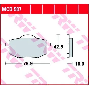 Brzda pro motocykl Přední brzdové destičky TRW / Lucas Yamaha XV 400 Virago 1988 -