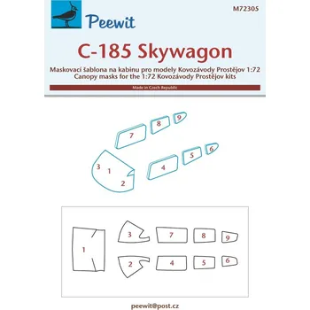 Plastikový model 1/72 Canopy mask C-185 Skywagon (AZ)