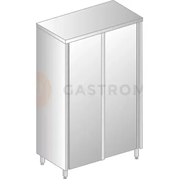Dětská skříň Dvojitá skladovací skříň z nerezové oceli s posuvnými dveřmi a policemi 1100x700x2000 mm | DORA METAL, DM-3305.01