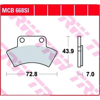 Brzda pro motocykl Zadní brzdové destičky TRW / Lucas Polaris 500 Sportsman 4x4 1996 - směs SI