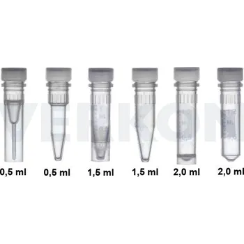 Mikrozkumavka centrifugační se šroubovacím uzávěrem, PP, sterilní, Objem [ml]: 1,5, Provedení: S kónickým dnem, Max. RCF: 25 000 x g, Balení [ks]: 2x 500